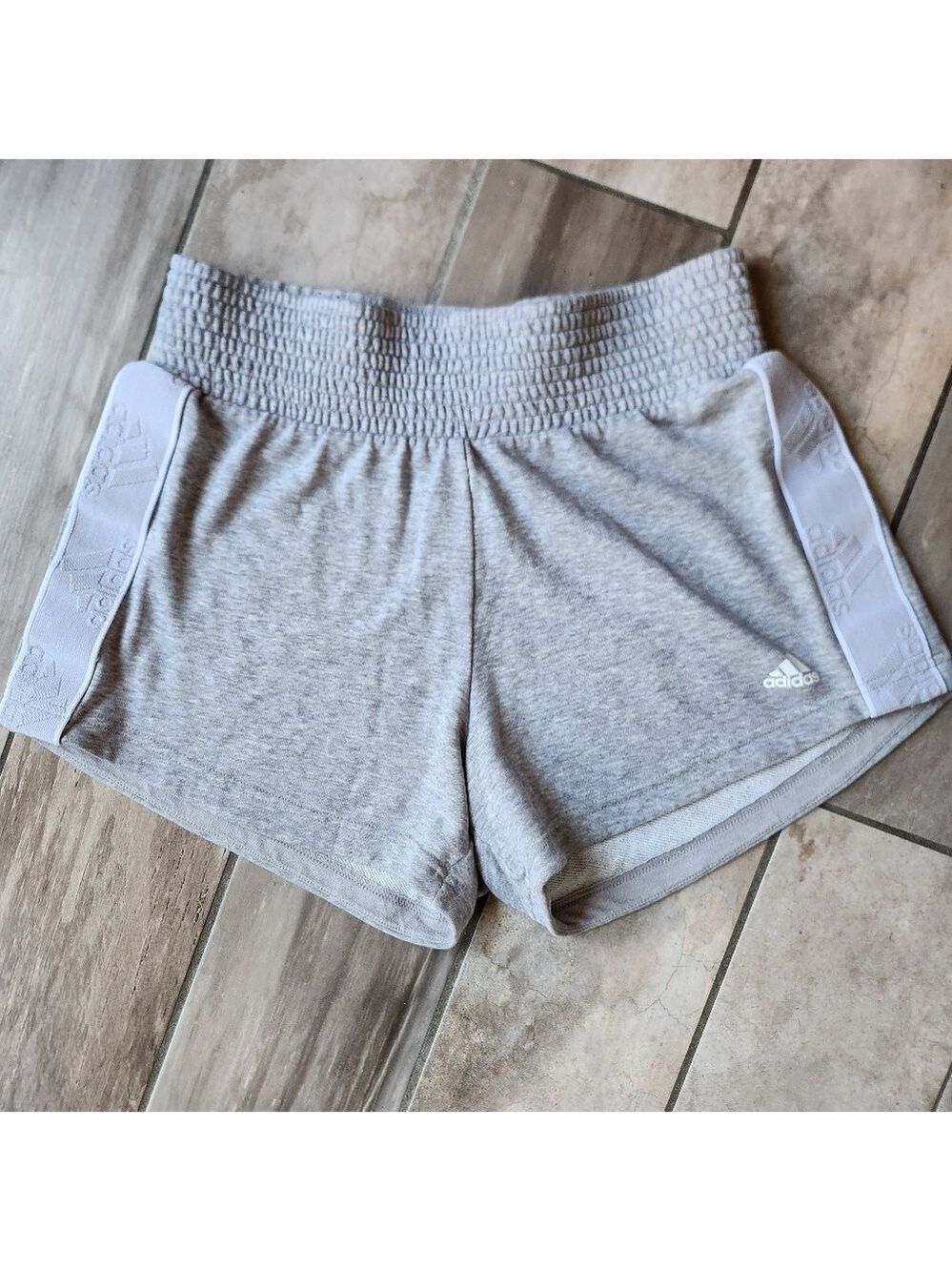 Adidas Women's Light Gray Athletic Shorts